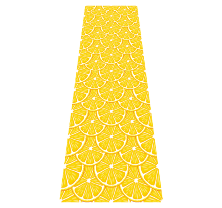 Orange pattern kitchen vinyl rug - TenStickers