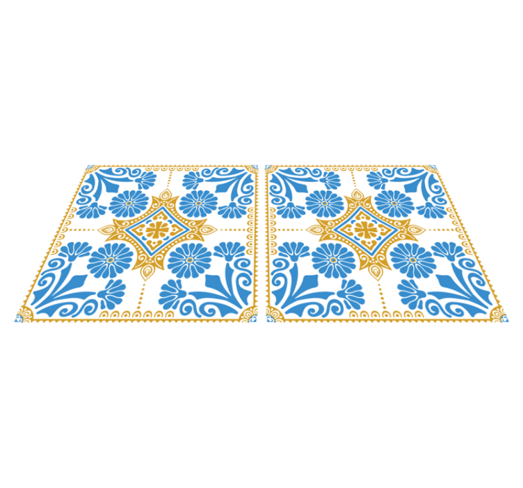 Kitchen vinyl rug moroccan tile design - TenStickers
