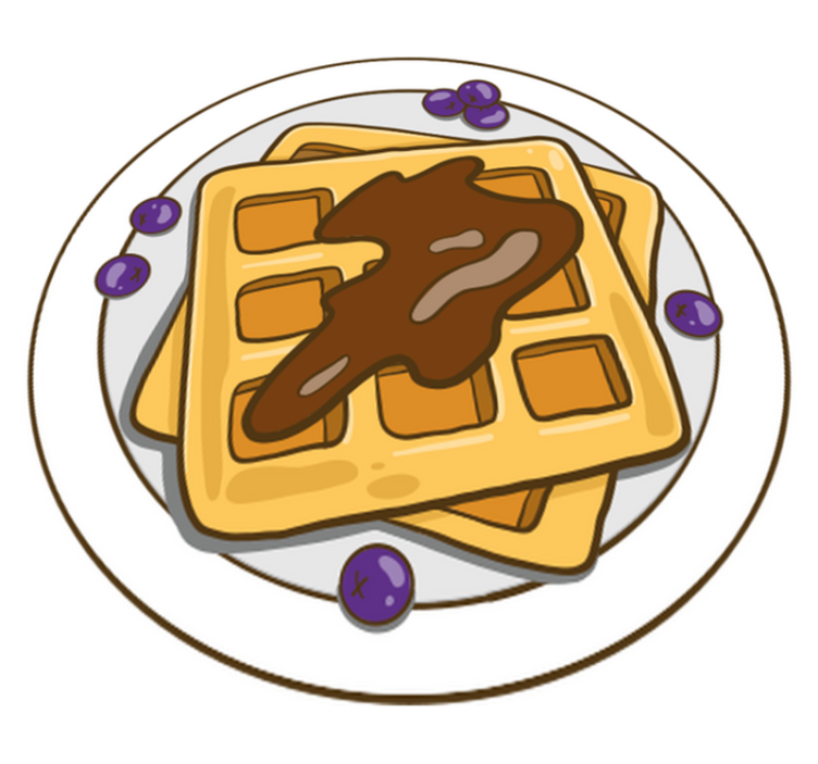 Kitchen vinyl rug belgium waffle illustration 1 - TenStickers