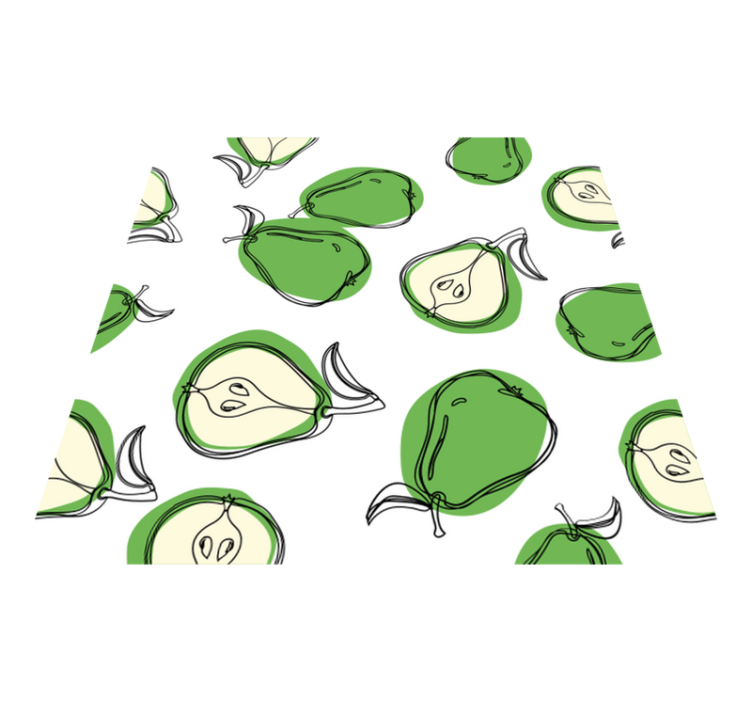 Kitchen vinyl rug pear kitchen tile stickers - TenStickers