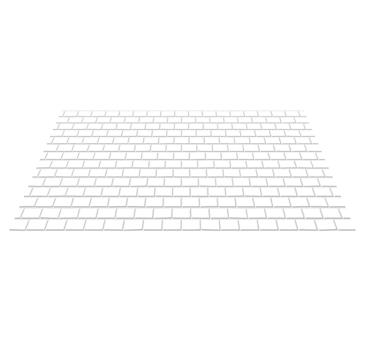 Kitchen vinyl rug white brick laminate - TenStickers