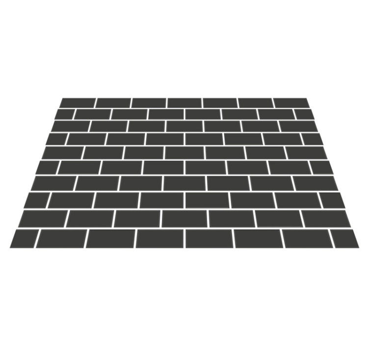 Kitchen vinyl rug dark brick pattern design - TenStickers