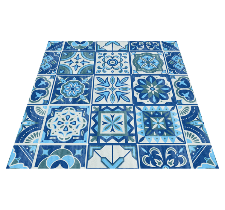 Kitchen vinyl rug talavera tiles kitchen decal - TenStickers