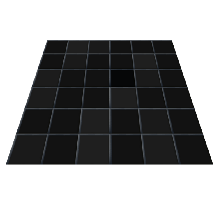 Kitchen vinyl rug black small tiles design - TenStickers