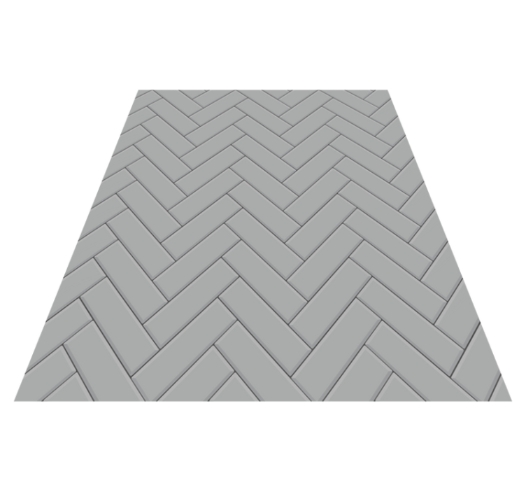 Kitchen vinyl rug herringbone grey tile design - TenStickers