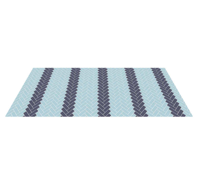 Kitchen vinyl rug herringbone backsplash - TenStickers