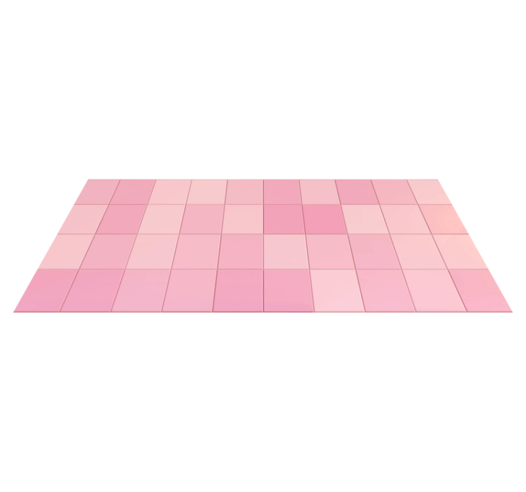 Kitchen vinyl rug in pink square tiles - TenStickers