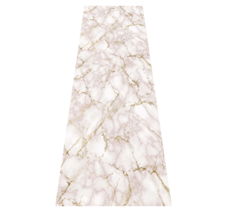 Pink marble kitchen vinyl rug - TenStickers