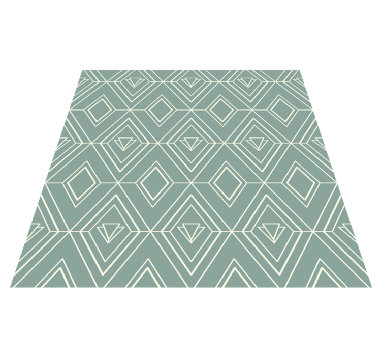 Kitchen vinyl rug with art deco geometric design - TenStickers