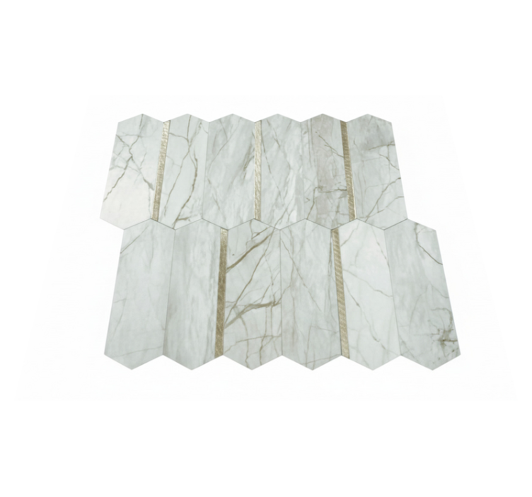 Kitchen vinyl rug trendy marble design - TenStickers