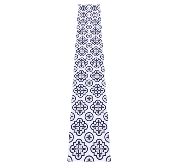 Kitchen vinyl rug blue traditional portuguese tile - TenStickers