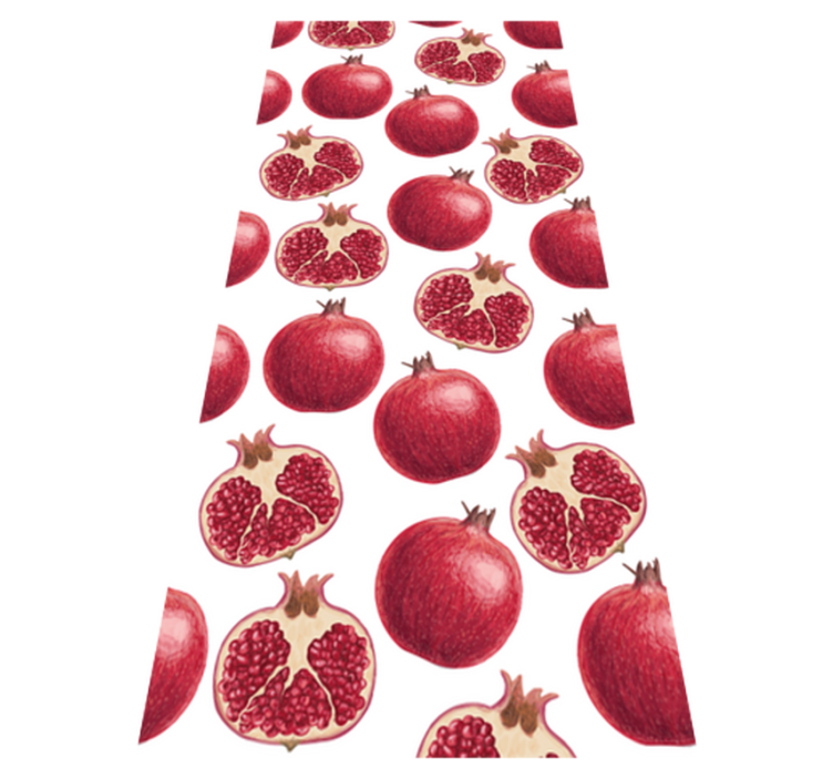 Colorful pomegranates kitchen vinyl rug - TenStickers