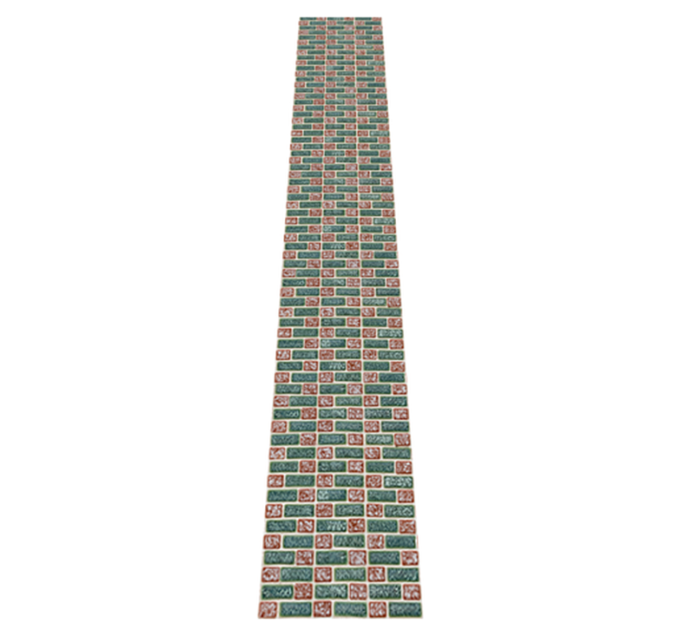 Kitchen vinyl rug simple brick tiles design - TenStickers