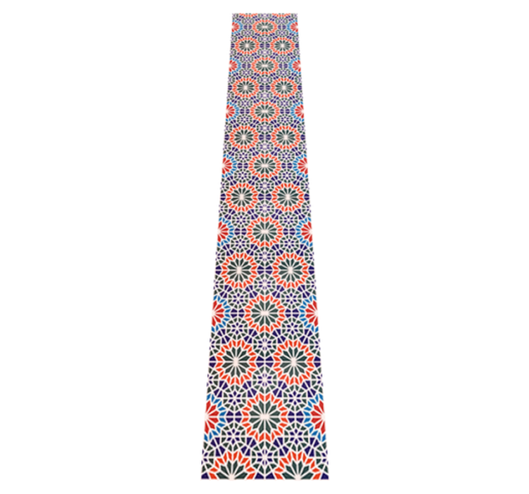 Cool colourful tiles kitchen vinyl rug - TenStickers