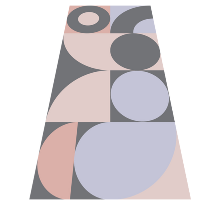 Kitchen vinyl rug with geometric circles pattern - TenStickers