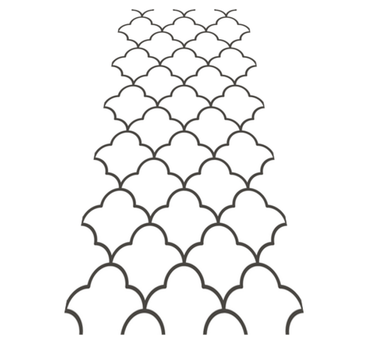 Kitchen vinyl rug with geometric moroccan design - TenStickers