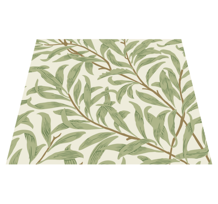 Botanical green plants kitchen vinyl rug - TenStickers