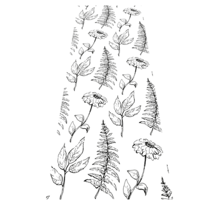 Bedroom vinyl rug with minimalistic tulip design - TenStickers