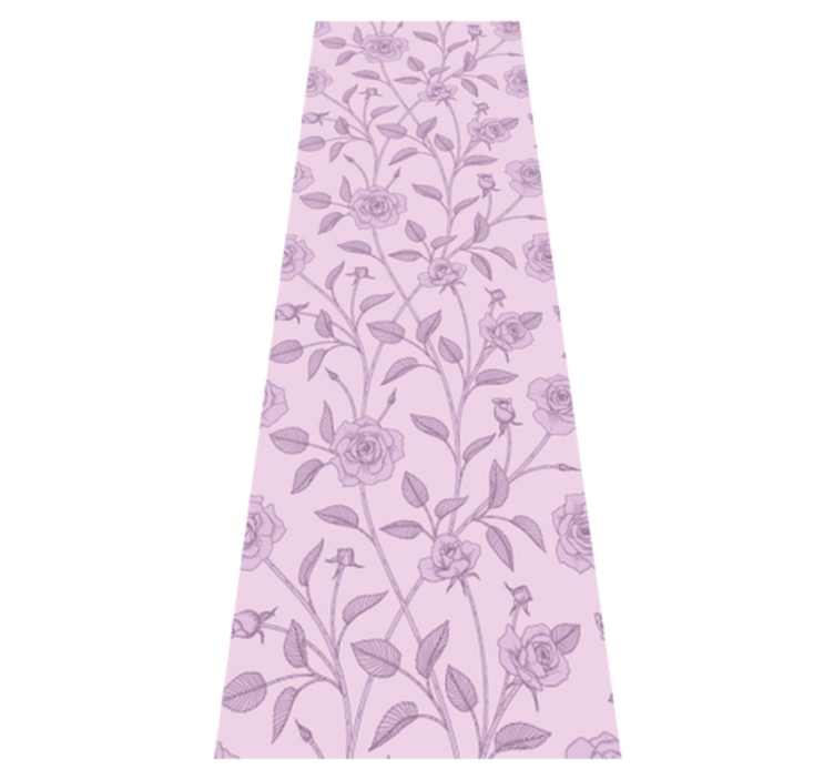 Bedroom vinyl rug with purple vintage roses design - TenStickers