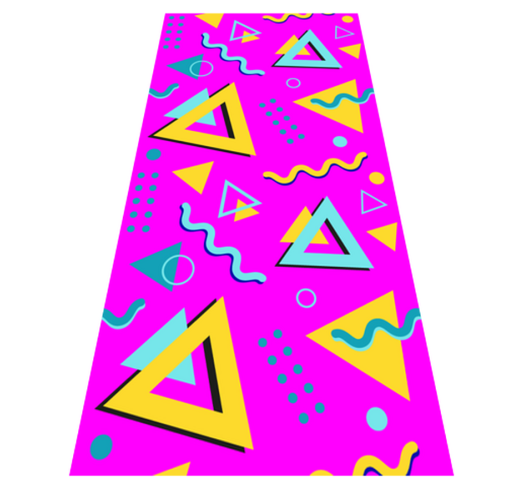 Bedroom vinyl rug memphis retro 80 geometric design - TenStickers