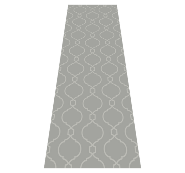 Bedroom vinyl rug in gray geometric design - TenStickers