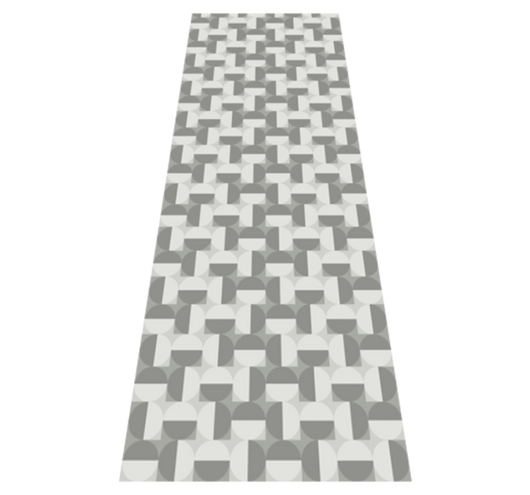 Bedroom vinyl rug in nordic gray circle pattern - TenStickers