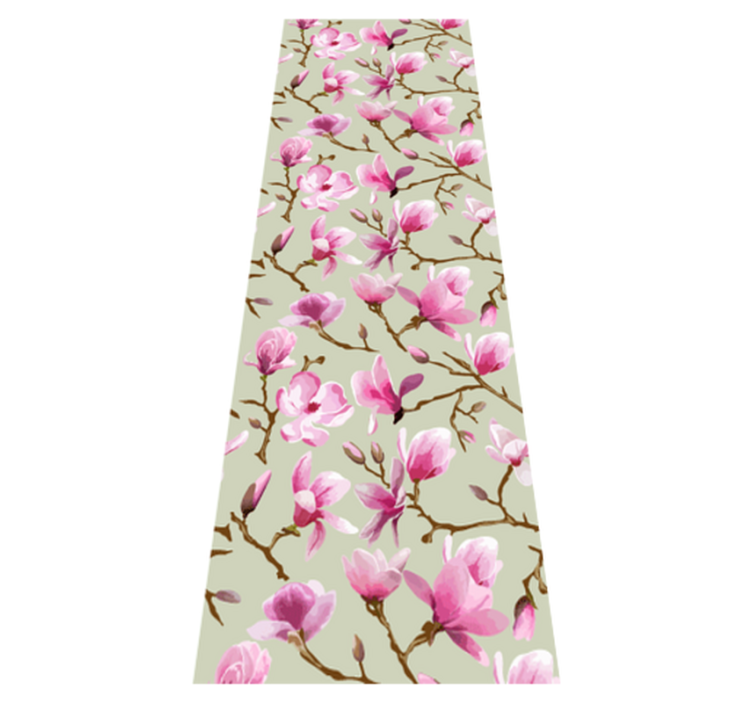 Bedroom vinyl rug with beautiful purple magnolia - TenStickers