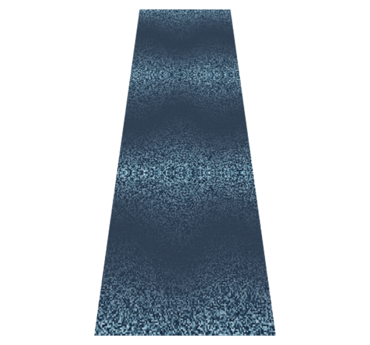 Bedroom vinyl rug with retro blue dotted squares - TenStickers