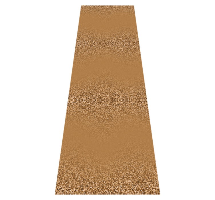 Bedroom vinyl rug in retro brown dotted design - TenStickers