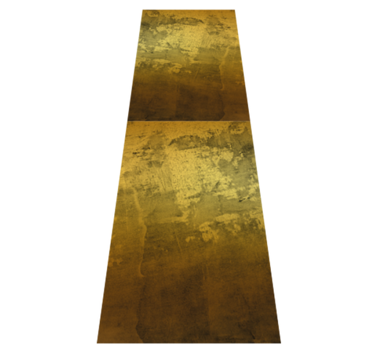 Bedroom vinyl rug with retro golden tangle pattern - TenStickers