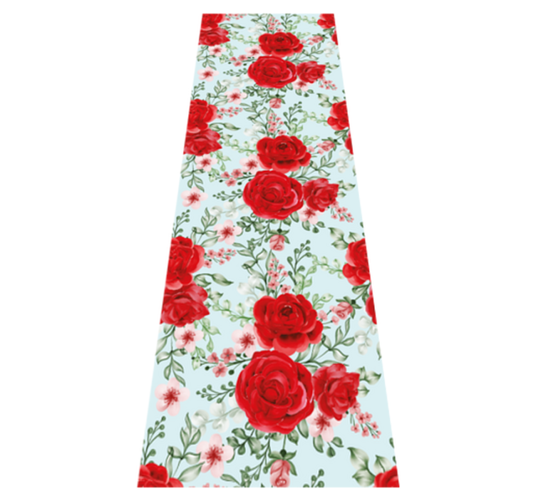 Bedroom vinyl rug in grandmillenial floral design - TenStickers