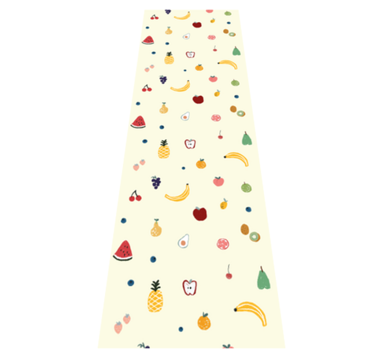 Bedroom vinyl rug with colorful fruit pattern - TenStickers