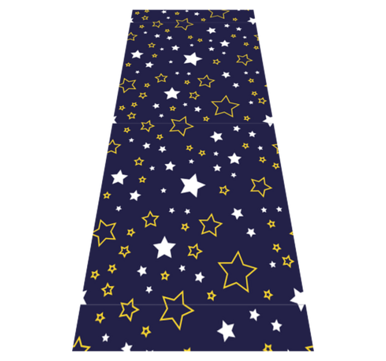 Bedroom vinyl rug night sky with white yellow stars - TenStickers