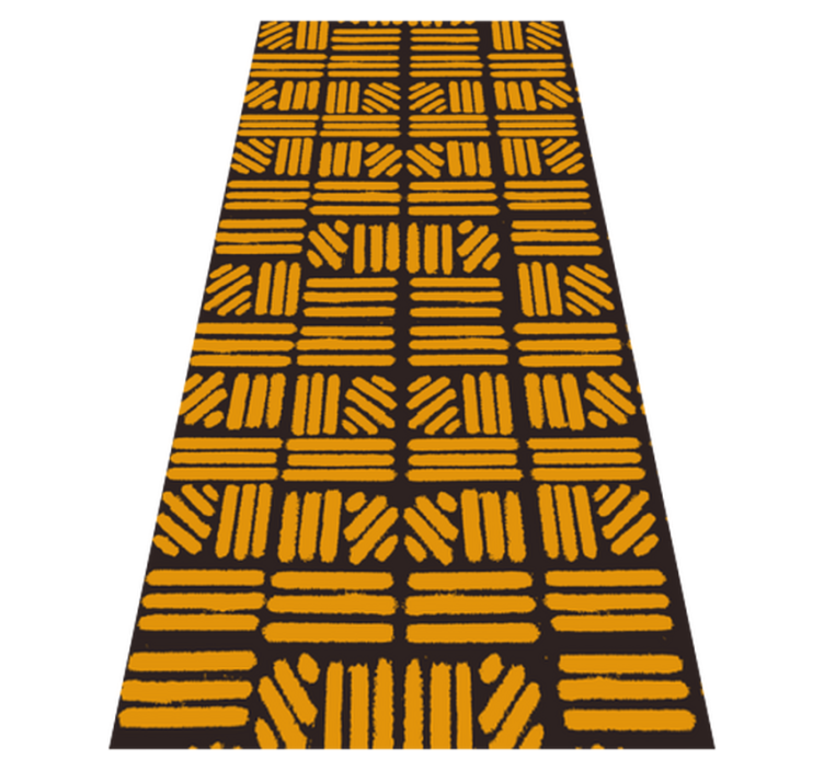Bedroom vinyl rug with african style golden art - TenStickers
