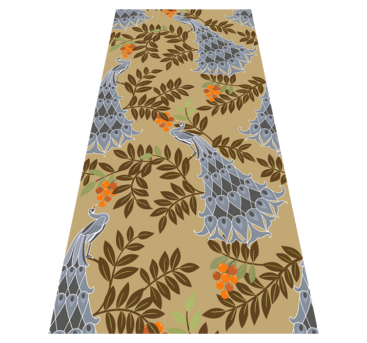 Bedroom vinyl rug in african gray peacock design - TenStickers