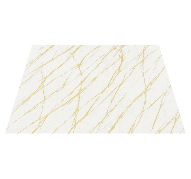 Bedroom vinyl rug white stone with gold veins - TenStickers