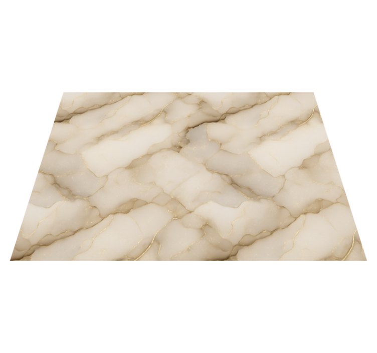Bedroom vinyl rug in luxury white and gold marble - TenStickers