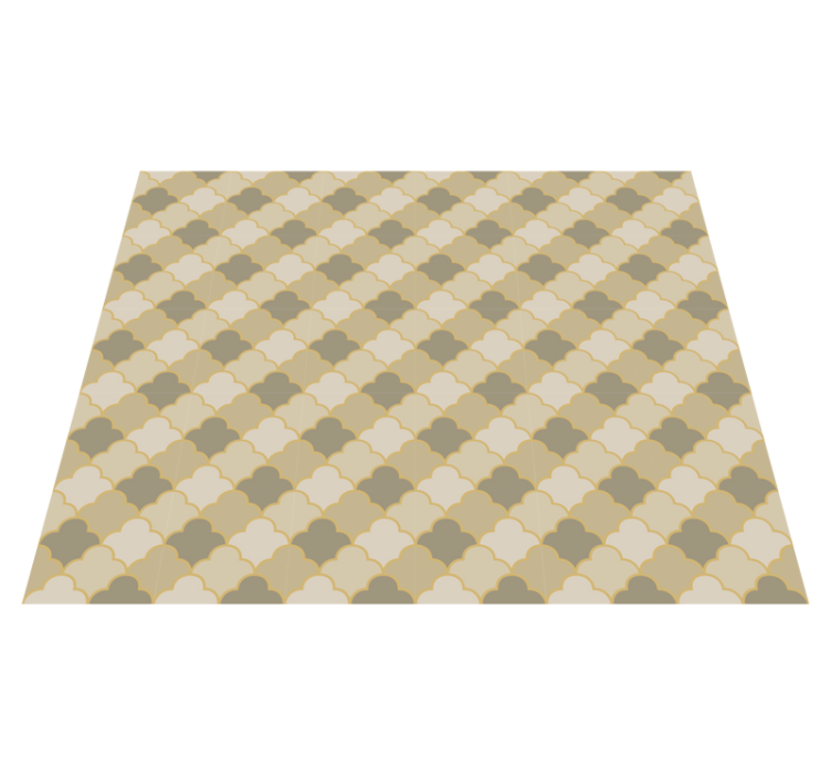 Bedroom vinyl rug in beige art deco design - TenStickers