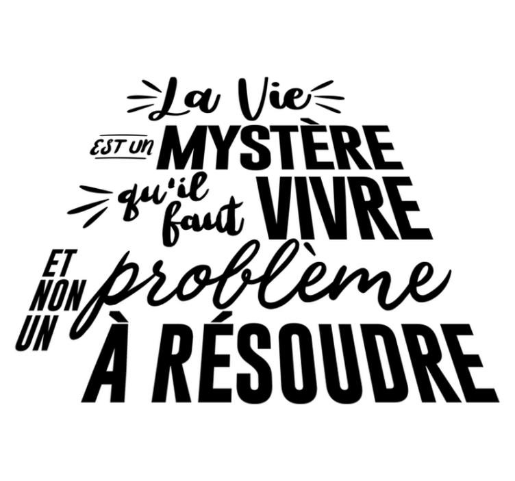 Bedroom vinyl rug life is a mystery - TenStickers