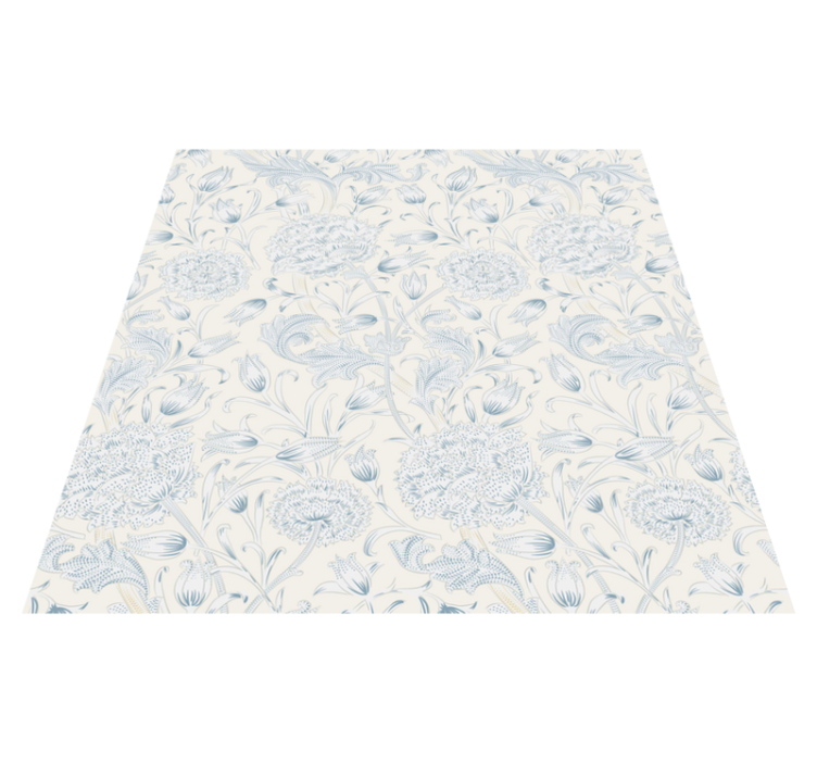 Bedroom vinyl rug with floral design for wardrobe - TenStickers