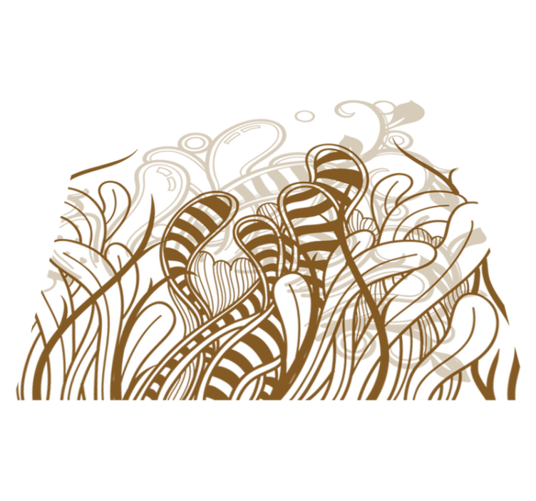 Bedroom vinyl rug abstract plant decor - TenStickers