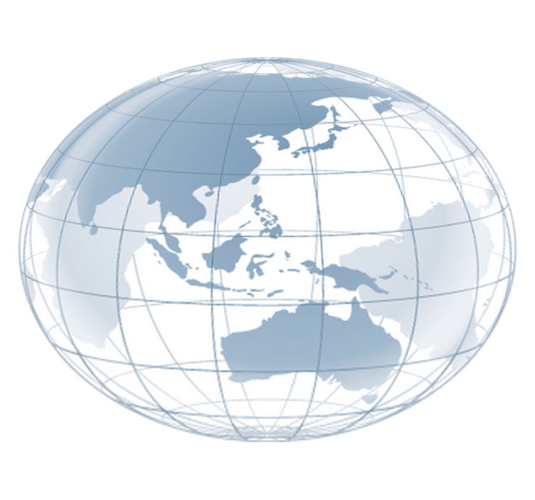 Bedroom vinyl rug transparent world pacific - TenStickers