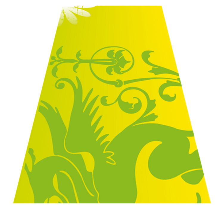 Bedroom vinyl rug green dragon decorative vinyl - TenStickers