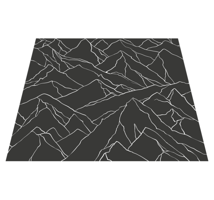 Office vinyl rug mountain outline design - TenStickers