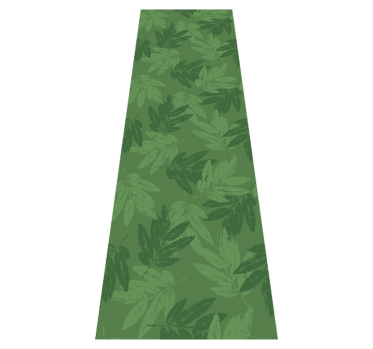 Office vinyl rug with simple green leaves pattern - TenStickers