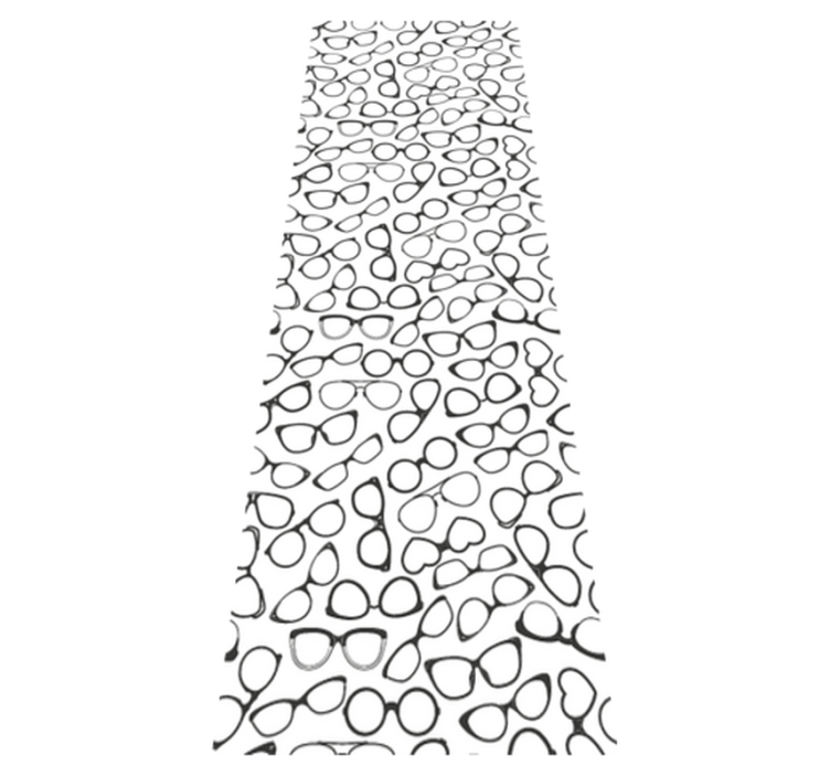 Office vinyl rug with stylish sunglasses pattern - TenStickers