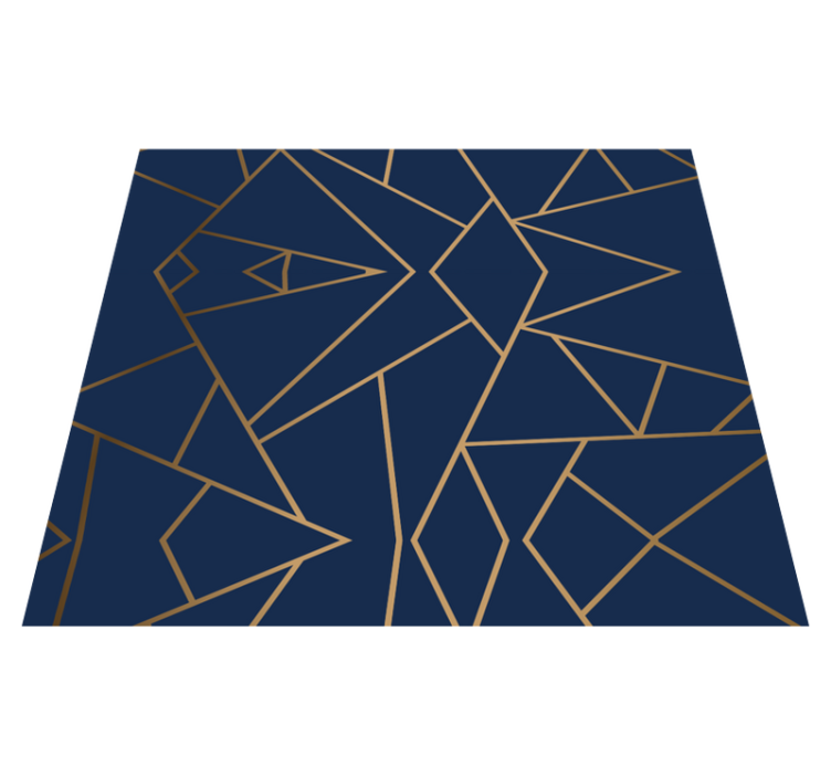 Office vinyl rug with geometric shapes - TenStickers