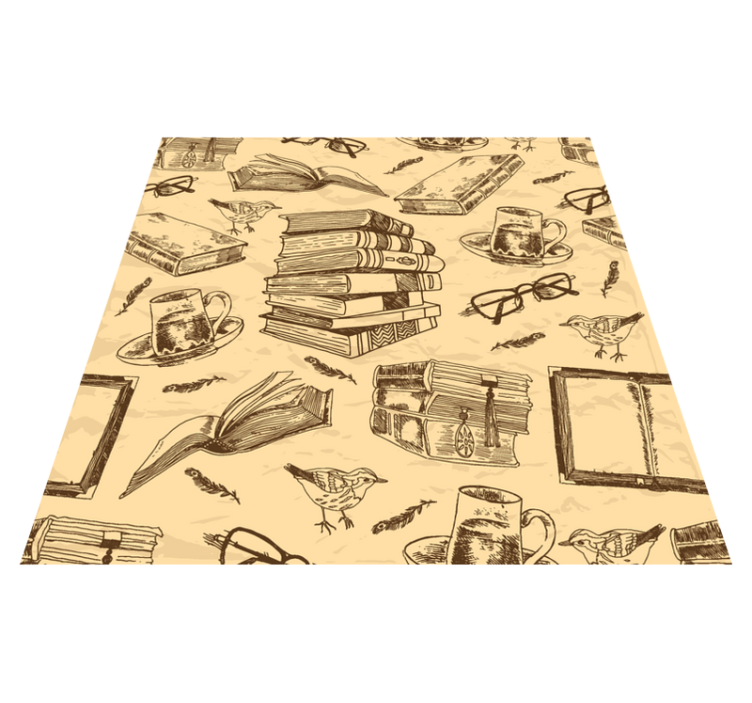 Old library office vinyl rug - TenStickers