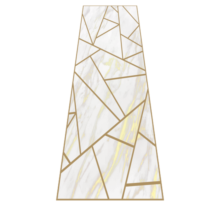 Office vinyl rug marble geometric mosaic design - TenStickers