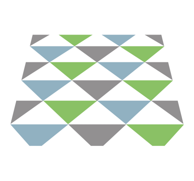 Colorful pastel triangles office vinyl rug - TenStickers